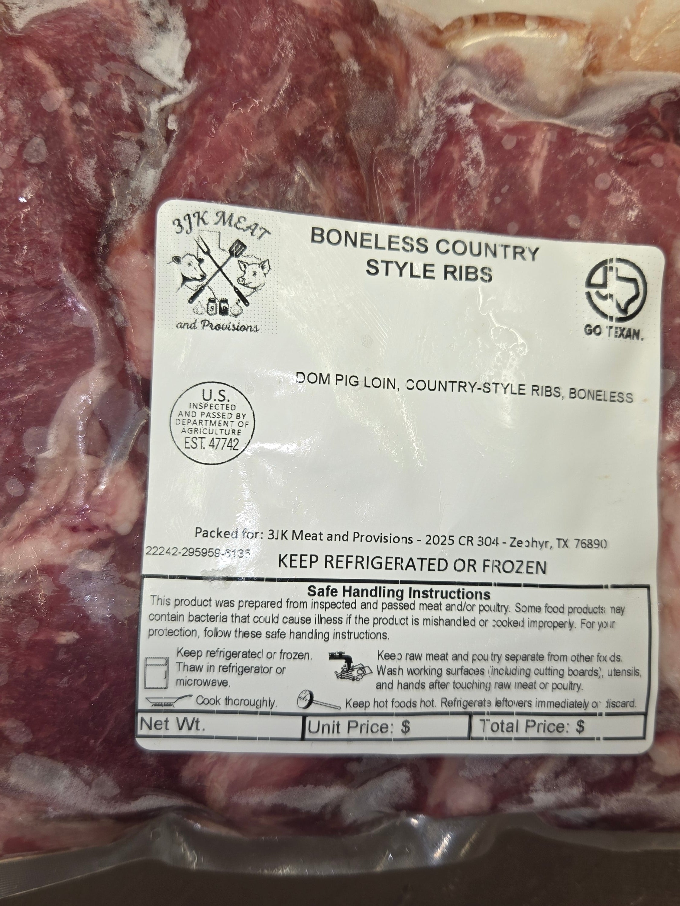 Country Style Ribs- boneless