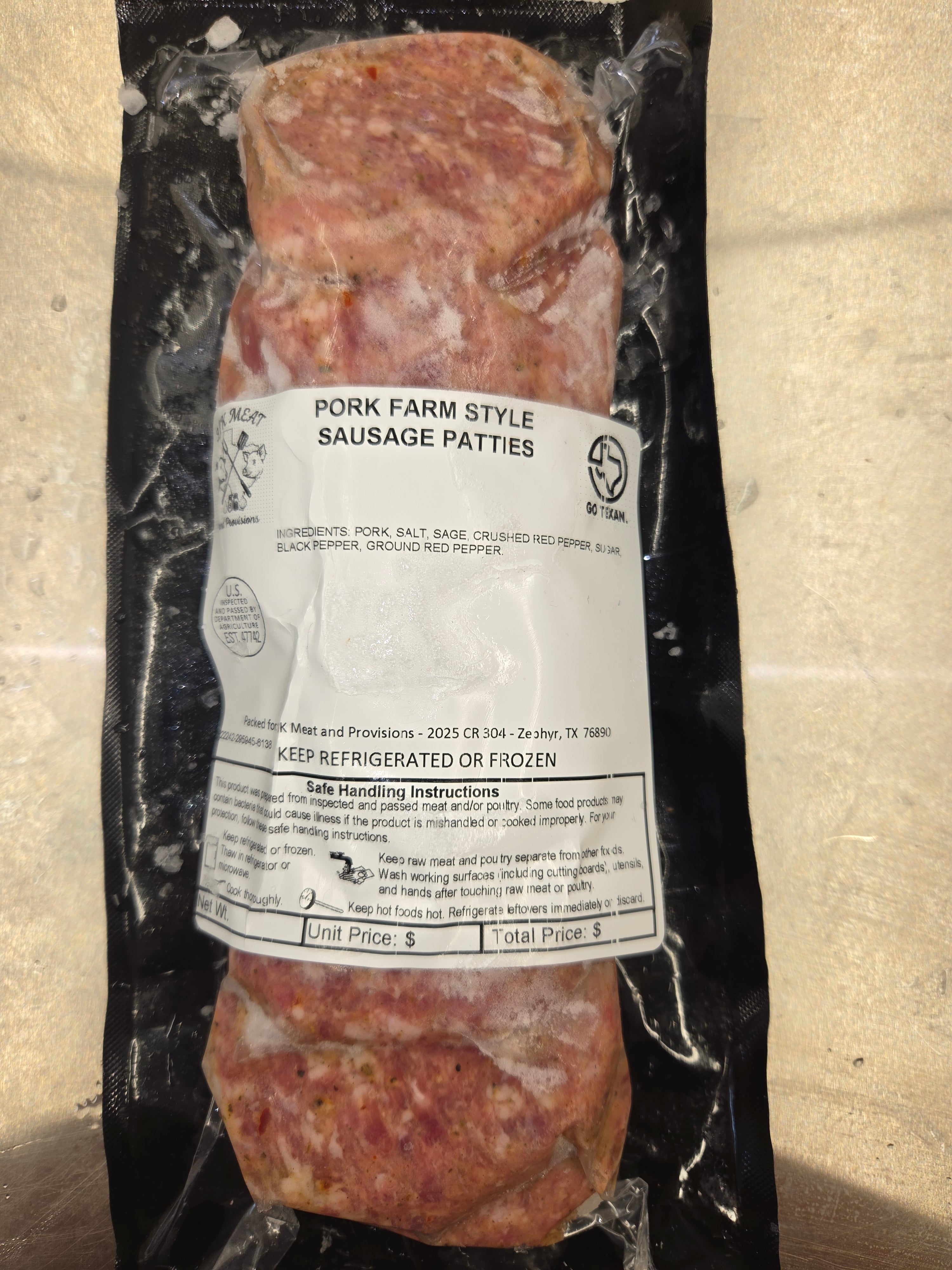 Farm Style Sausage Patties